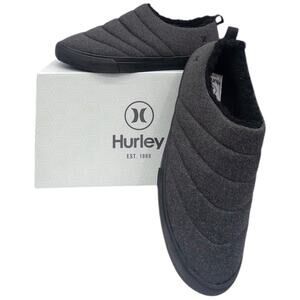 Hurley Men's  Fur Lined ARLO PUFF Clog Gray Slip On Loafers Casual Sneakers 9